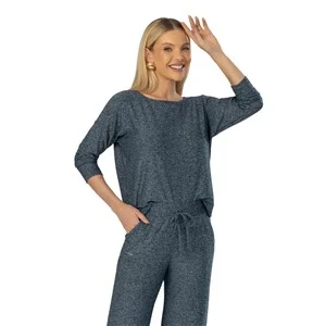 BLUSA DICORPO DECOTE CANOA E MULLET 