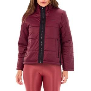 Jaqueta Matelassê Feminina Encurtada Com Gola Alta e Forro Sherpa 