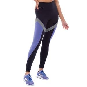 Legging Recortada DiCorpo Tricolor com Cós Alto Duplo :Cor-PTO / CZ.MES / RX.STO / Tamanho-M