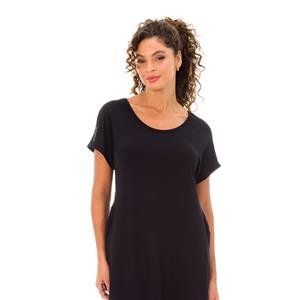 Vestido Camiseta com Bolsos e Decote U | DiCorpo 