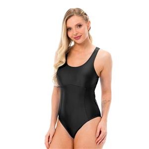 MAIÔ RECORTADO COM COSTAS NADADOR, VAZADO E BOJOS REMOVÍVEIS + TOUCA 