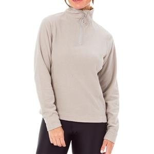 Blusão Térmico Feminino Com Zíper na Gola Alta e Mullet | DiCorpo:Cor-PEDRA / Tamanho-G