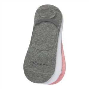 Kit Com 3 Pares De Meias Femininas Invisíveis Com Silicone No Calcanhar 