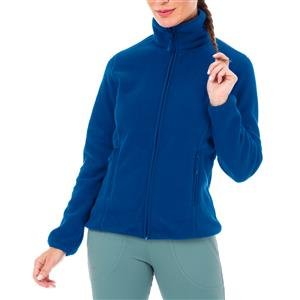 Jaqueta Feminina Acinturada com Gola Alta Bolsos e Zíper - Soft Ultra:Cor-AZ.SOLDALITE / Tamanho-M