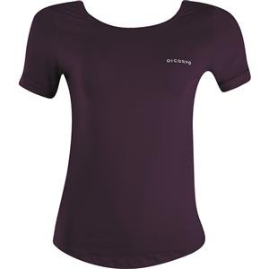Blusa Baby Look Feminina Mangas Curtas Com Proteção UV - UV Smart:Cor-AMEIXA / Tamanho-M
