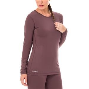 Conjunto Feminino: Camiseta Manga Longa Térmica com Decote Careca + Legging Térmica:Cor-MADEIRA ROSA / Tamanho-P
