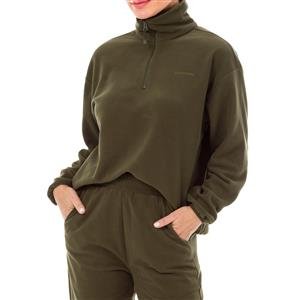 Conjunto Térmico de Soft: Blusão Amplo com Gola Alta e Calça Jogging | DiCorpo:Cor-KHAKI / Tamanho-M