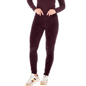 Legging de Veludo Canelado com Elástico na Cintura:Cor-BD.INTENSE / Tamanho-G