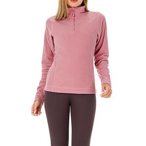 Blusão Térmico Feminino Com Zíper na Gola Alta e Mullet | DiCorpo:Cor-BLUSH / Tamanho-M