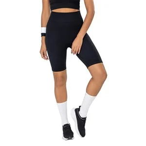 Bermuda Fitness Meia Coxa Seamless com Cós Alto Duplo - Sem Costura e Média Compressão 