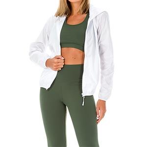 Jaqueta Corta Vento Feminina com Capuz e Bolsos - Reflect New:Cor-BRANCO / Tamanho-M