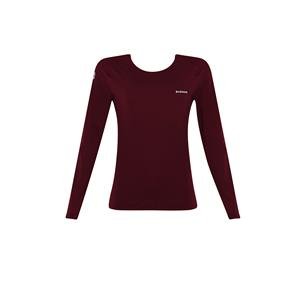 Blusa Feminina Manga Longa com Proteção UV e Decote Redondo - UV Smart:Cor-MARSALA / Tamanho-M