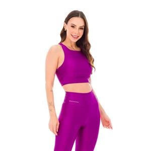 Top Fitness com Alças Finas Cruzadas Tecido Brilhante e Proteção UV50+ | DiCorpo 