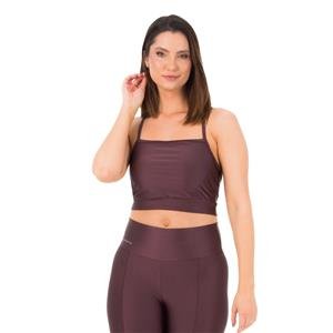 Top Alongado com Alças Finas Cruzadas nas Costas e Bojos Removíveis - Média Compressão | DiCorpo 