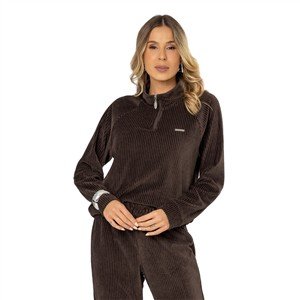 Conjunto Canelado Blusão Gola Alta + Calça Jogging 
