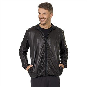 Jaqueta Corta-Vento Masculina Repelente à Água, Com Capuz e Bolsos  