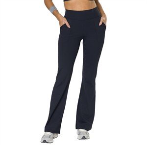 Calça Flare Com Bolsos e Cós Alto Duplo Alta Compressão 