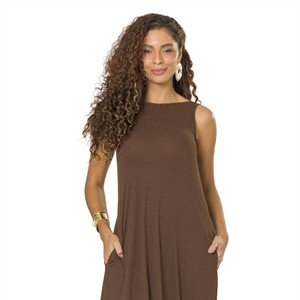 Vestido Poá Longo com Bolsos 