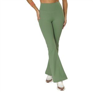 Calça Flare com Cós Alto Duplo e Zero Transparência 