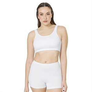 Top Underwear com Decote U e Alças Retas  