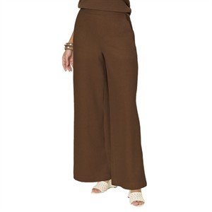 Calça Pantalona Estruturada com Bolsos 