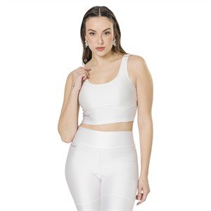 Regata Cropped Canelada com Decote U 