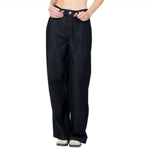 Calça Jeans Wide Leg com Bolsos 