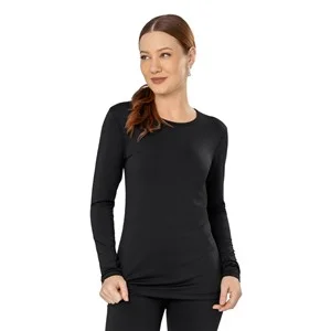 Conjunto Feminino: Camiseta Manga Longa Térmica com Decote Careca + Legging Térmica 