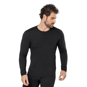 Conjunto Masculino: Camiseta Térmica Manga Longa com Decote Careca + Legging Térmica 