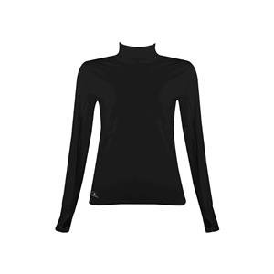 BLUSA TÉRMICA DICORPO COM GOLA SUBIDA E PUNHO COM ABERTURA:Cor-PRETO / Tamanho-GG