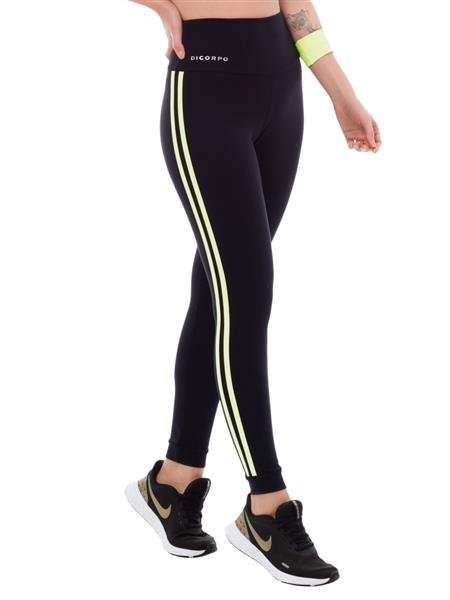 Legging com listas e Cós Alto Duplo em Sport Power 02007-1