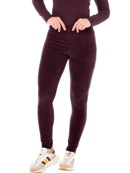 Legging de Veludo Canelado com Elástico na Cintura 02147