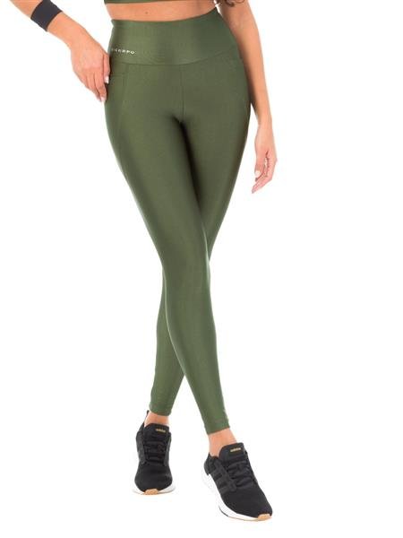 Legging com Detalhes Bolsos e Cós Alto Duplo - Média Compressão | DiCorpo 02173