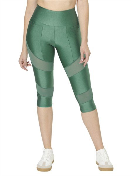 Calça Pescador com Bolsos, Transparências e Cós Alto Duplo 02189