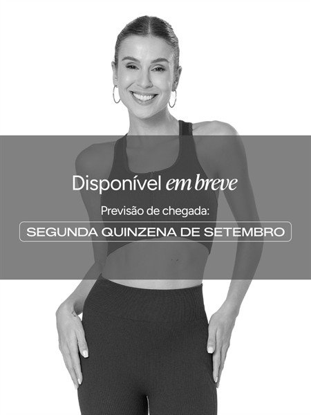 Top Fitness Feminino Seamless com Zíper Frontal, Costas Nadador e Bojo Removível 03676-I