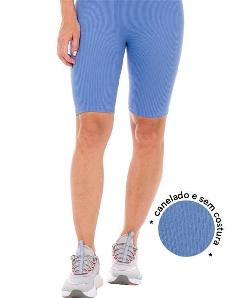 Bermuda Fitness Meia Coxa Seamless com Cós Alto Duplo - Sem Costura e Média Compressão 05162-I