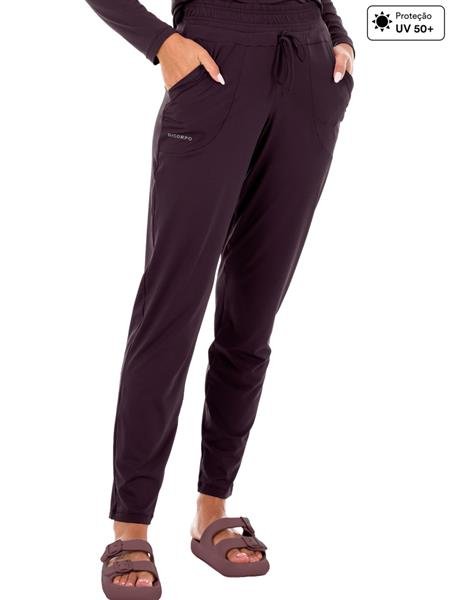 Calça Jogging Feminina com bolsos e proteção UV 08449