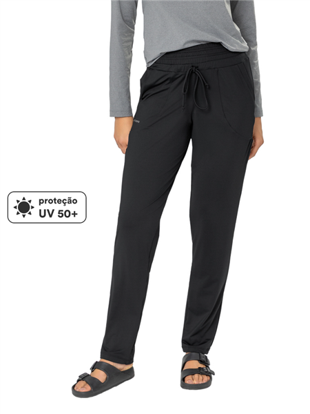 Calça Jogging Feminina com bolsos e proteção UV 08449