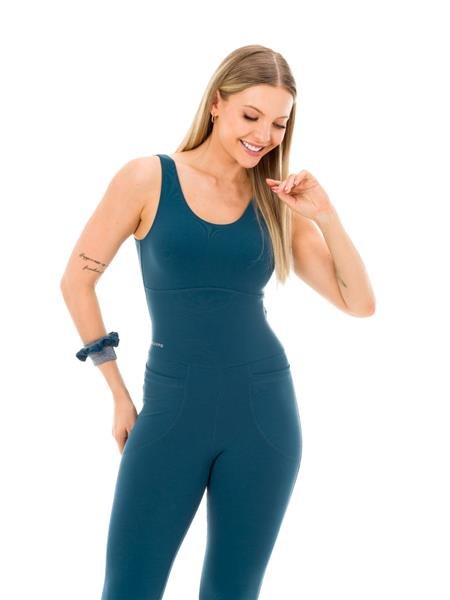 Macacão Fitness Legging com Bolsos e Decote nas Costas - DiCorpo 09150