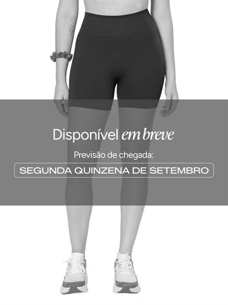 Shorts Fitness Seamless Com Cós Alto Duplo 14179-I