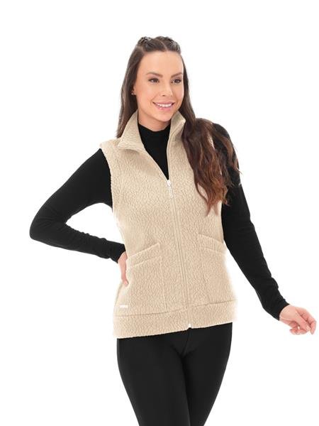 Colete de Soft com Gola Alta e Bolsos Frontais | DiCorpo  15282-2