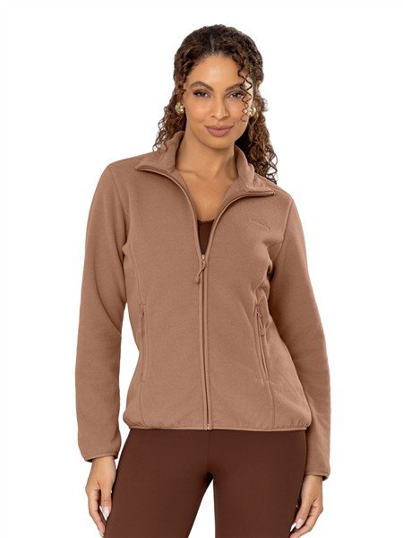 Jaqueta Feminina Acinturada com Gola Alta Bolsos e Zíper - Soft Ultra | DiCorpo 15337-I