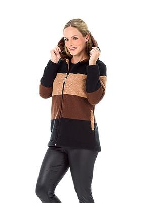 Casaco Feminino De Soft Alongado Com Bolsos e Capuz 