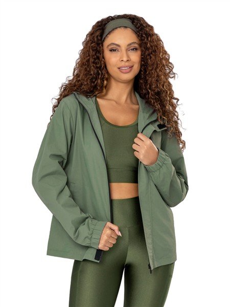 Jaqueta Corta-Vento Unissex Resistente à Água com Capuz Ajustável 15457