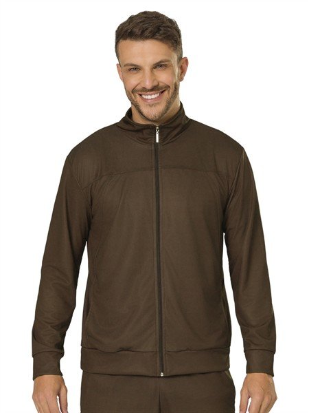 Jaqueta Masculina com Bolsos Embutidos e Gola Alta 15482