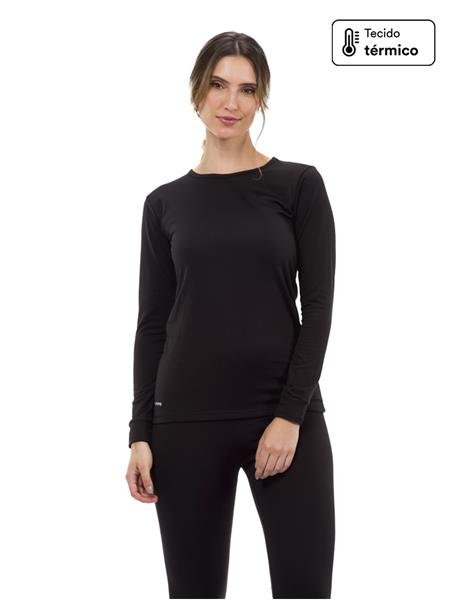 Conjunto Feminino: Camiseta Manga Longa Térmica com Decote Careca + Legging Térmica 20179-I