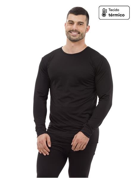 Conjunto Masculino: Camiseta Térmica Manga Longa com Decote Careca + Legging Térmica 20180-I
