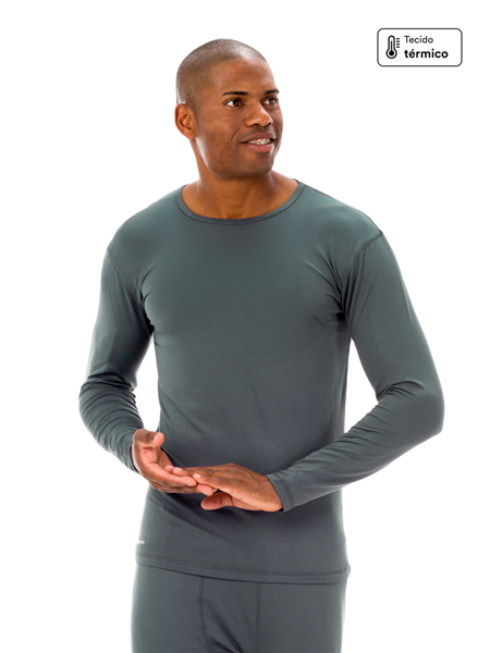 Conjunto Masculino: Camiseta Térmica Manga Longa com Decote Careca + Legging Térmica 20180-I