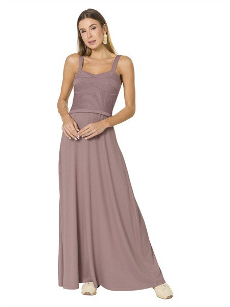 Vestido Longo com Alças Finas  45019