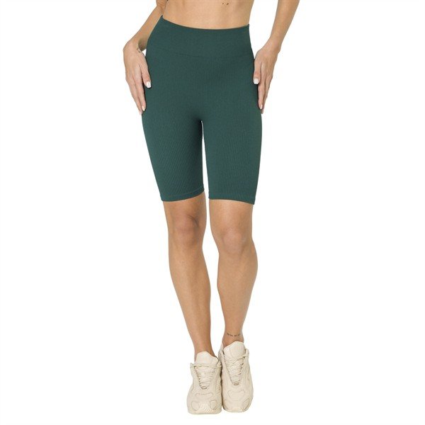 Bermuda Fitness Meia Coxa Seamless com Cós Alto Duplo - Sem Costura e Média Compressão 05162-I